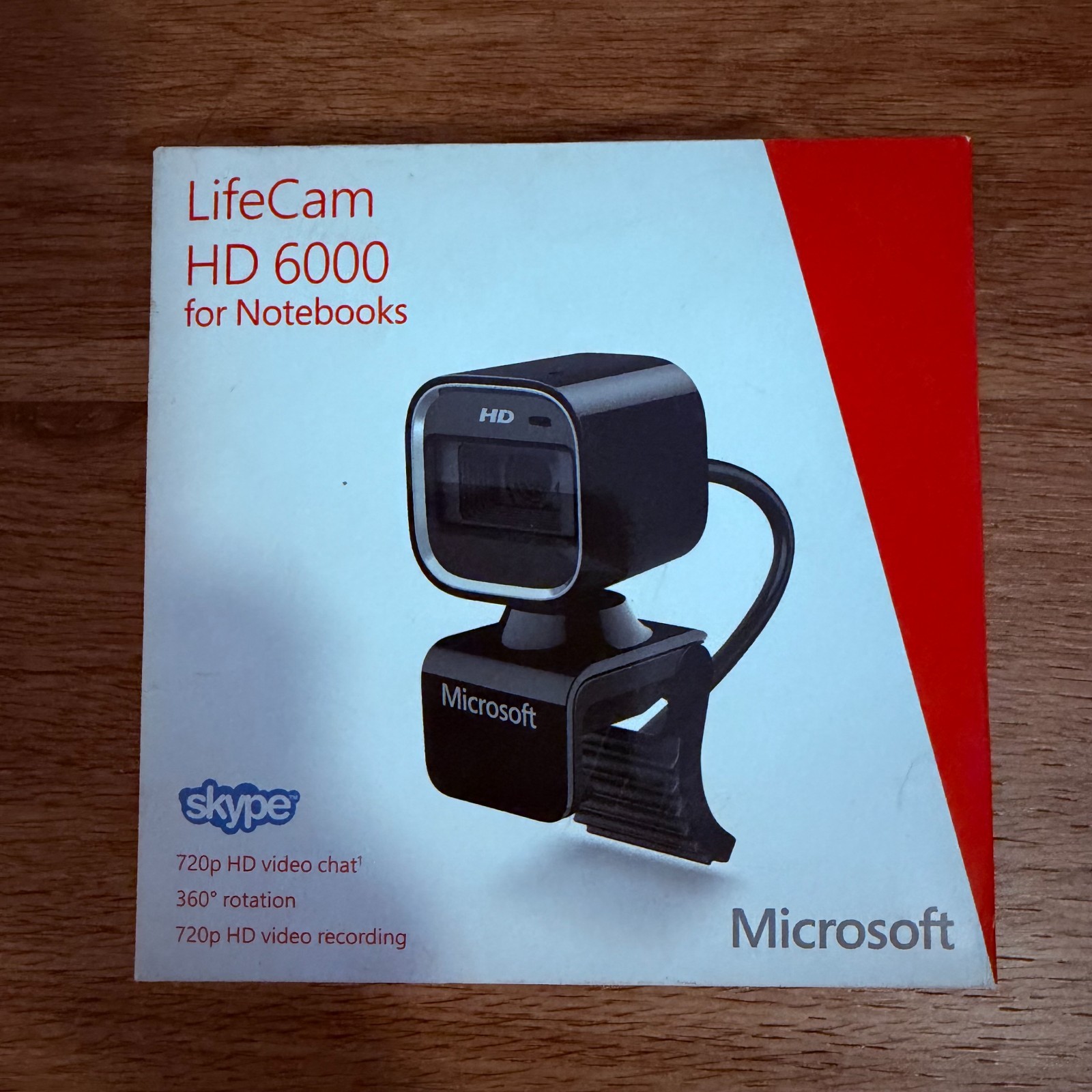 Microsoft 7PD00001 LifeCam HD 6000 Web Cam for Notebooks - New in Sealed Box