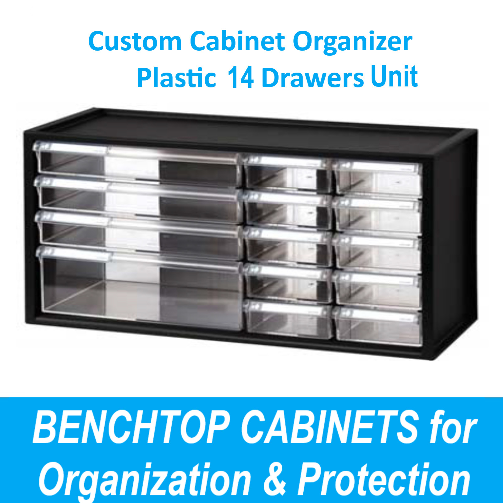 Dental Medical Benchtop Cabinet Organizer 14-Drawer Countertop Organizer - NEW