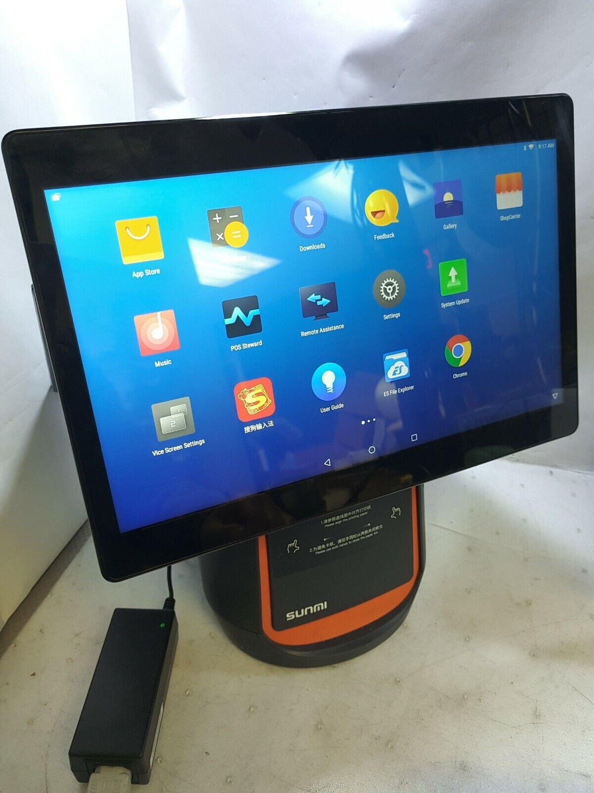 SUNMI T1 W1402 POS system Android 6.0 W/ 14+7  screen + printer - Unused