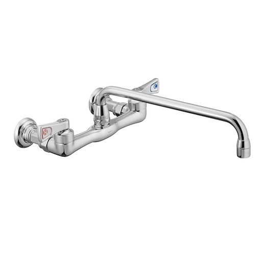 Moen 8119 Commercial M-DURA Chrome Two-Handle Wall Mount Utility Faucet