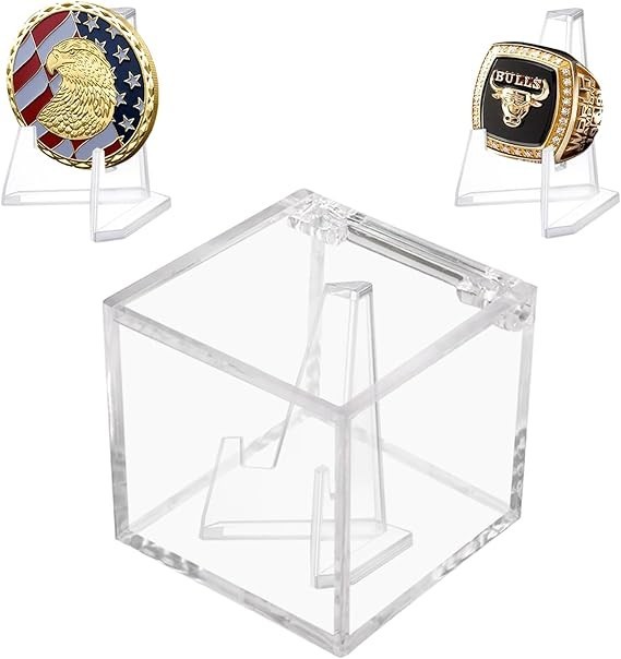 Championship Ring Display Case, Clear Acrylic Championship Ring Holder Box,