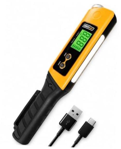 2-in-1 Digital Tire Pressure Gauge with Magnetic LED Work Light, USB