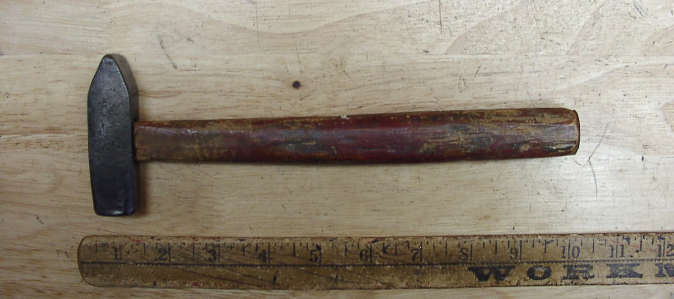 Antique 10.6 oz. Blacksmith Hand Forged Cross Peen Hammer,3-1/8" Head,VGC,L@@K!