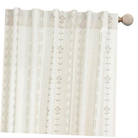 Linen Farmhouse Curtains for Living Room, Neutral 50"W x 84"L (Pack of 2) Taupe