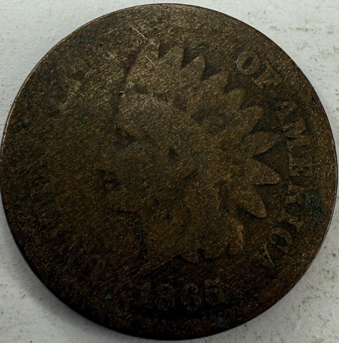 1865 Indian Head Cent Exact Coin Imaged #IND1375