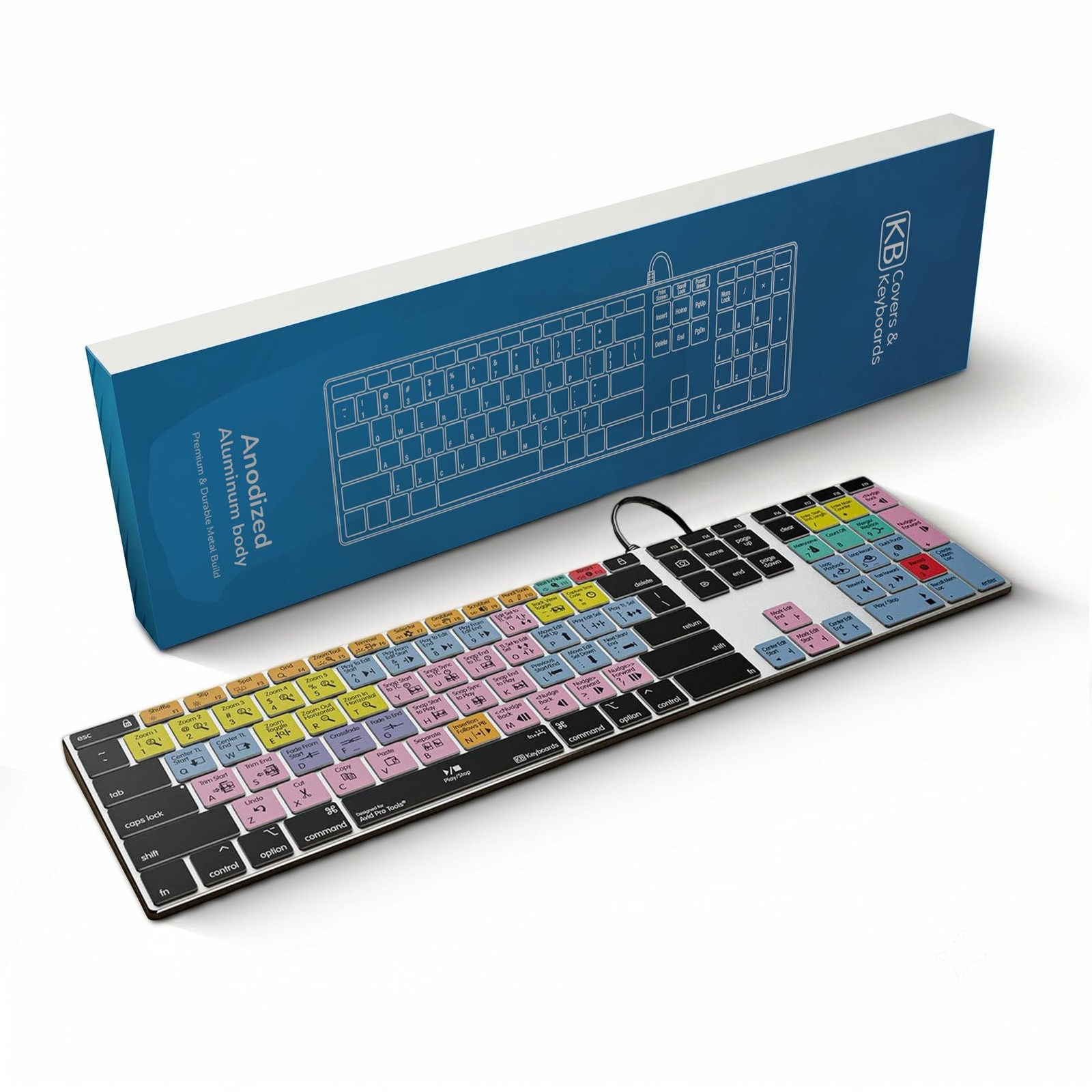 KB Covers Pro Tools Shortcut Backlit Aluminum (Aluminum - macOS)