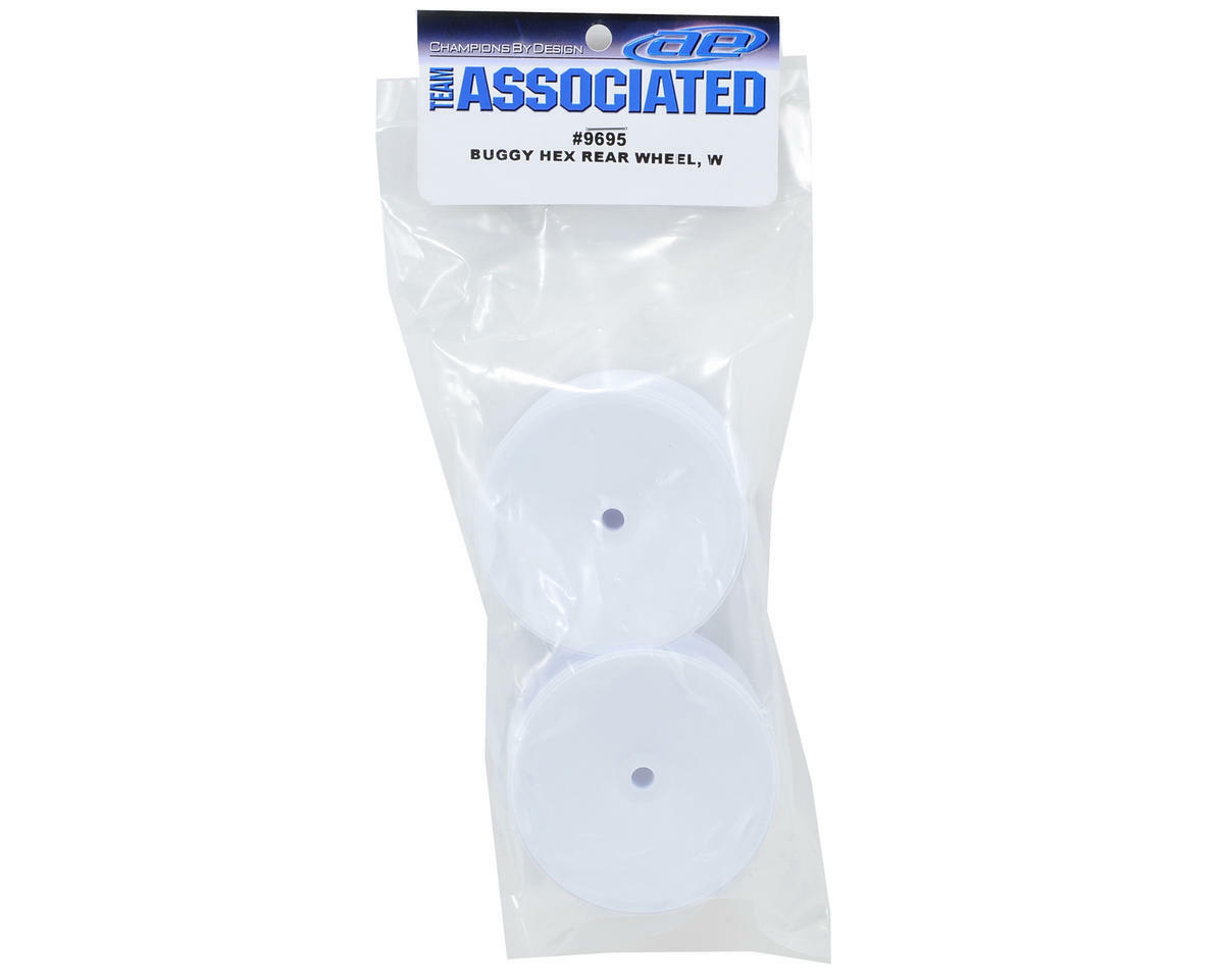Team Associated 12mm Hex 2.2 Rear Hex Wheels (2) (B6/B64) (White) [ASC9695]
