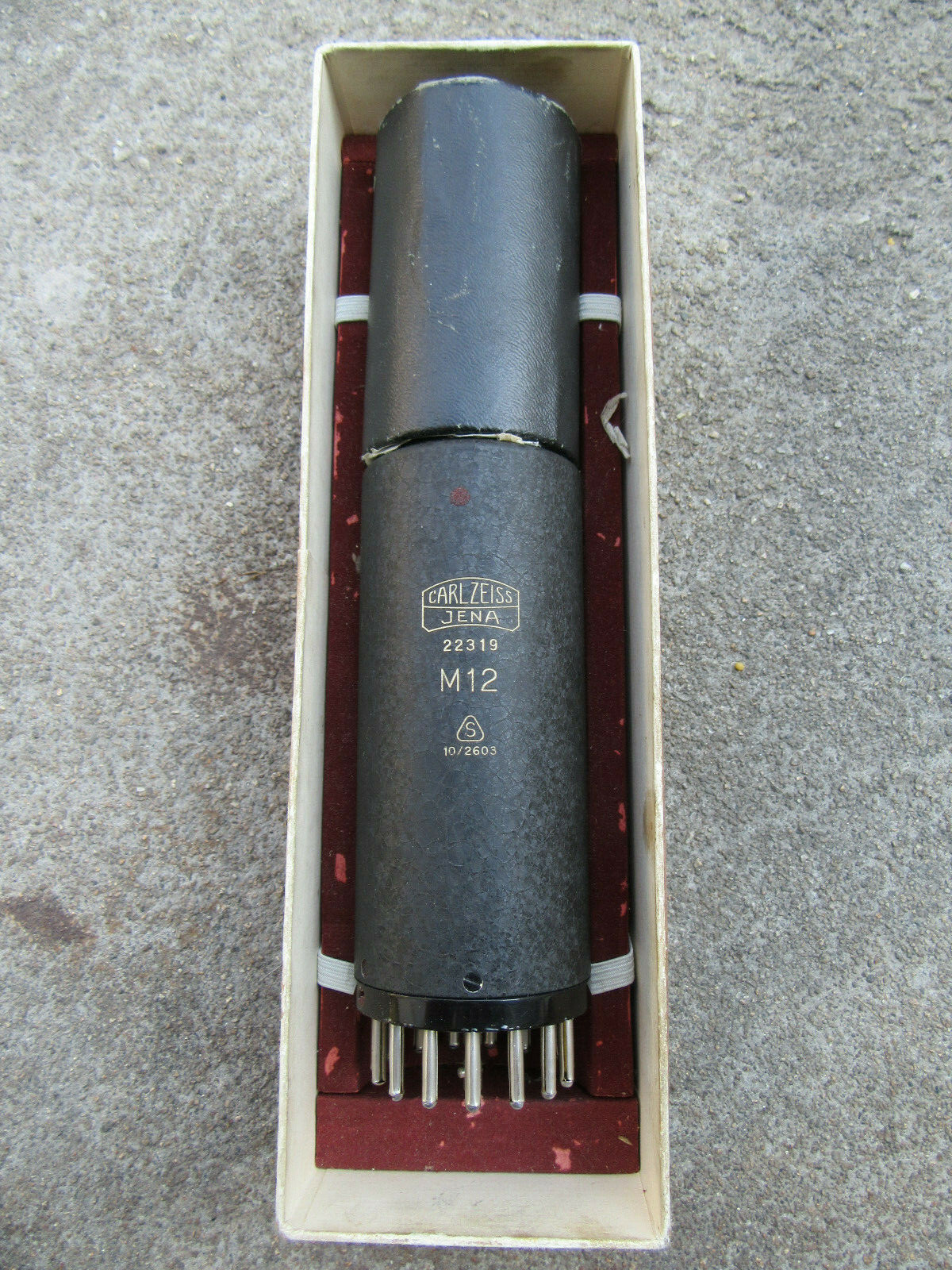 VTG GERMAN CARL ZEISS JENA 22319 M12 MICROSCOPE ? VACUUM TUBE LAMP BULB DEVICE