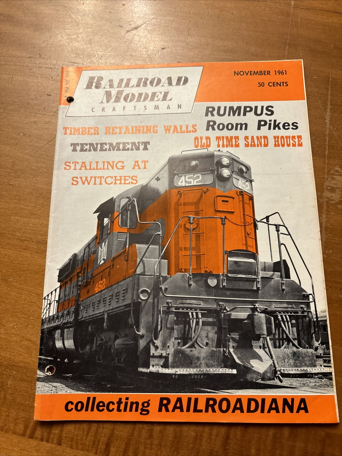 Vintage Railroad Model Craftsman Magazine November 1961 Punched Nov Railroadiana