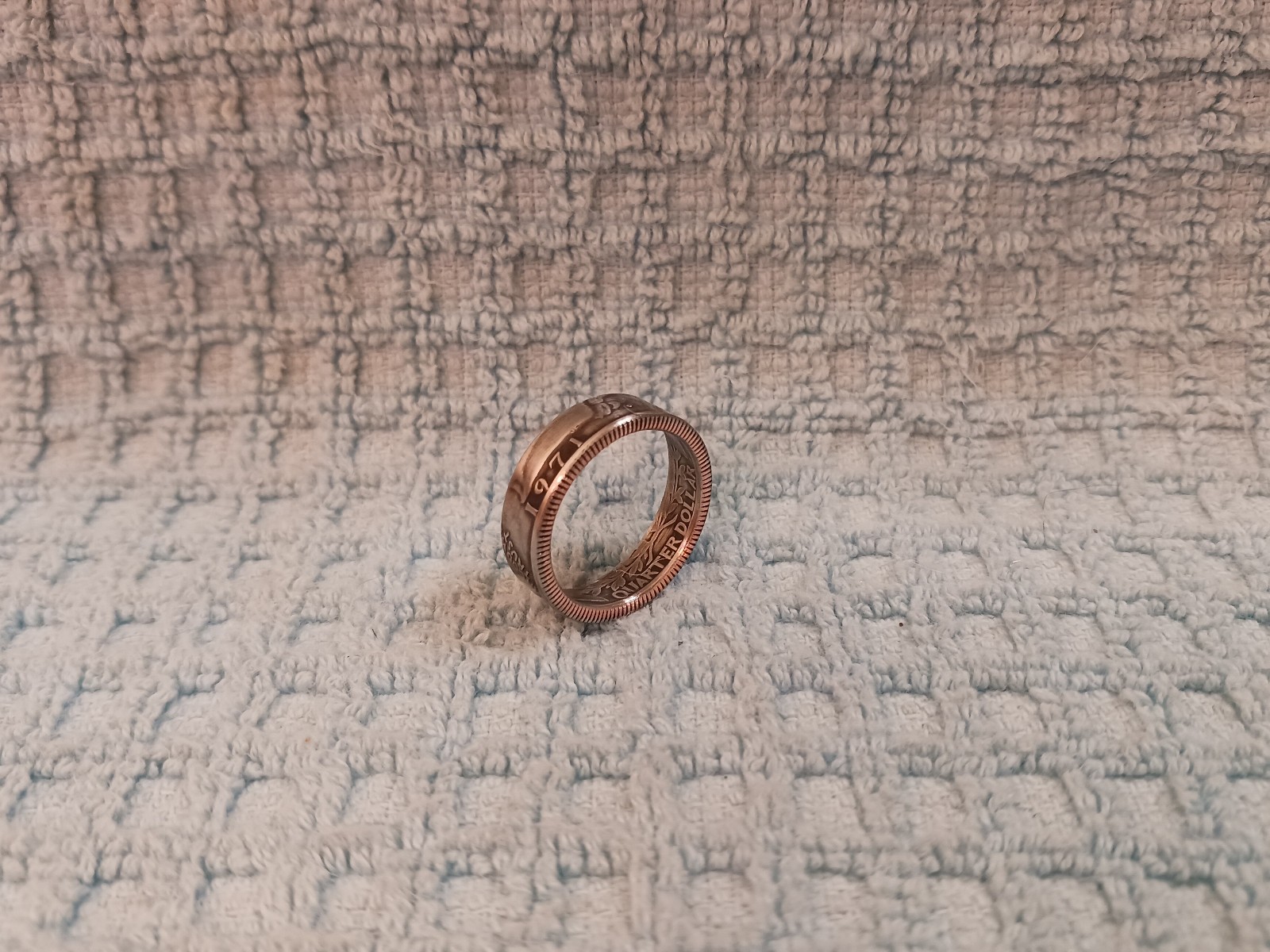 1971 Washington Quarters, Handmade Coin Ring, Size 8