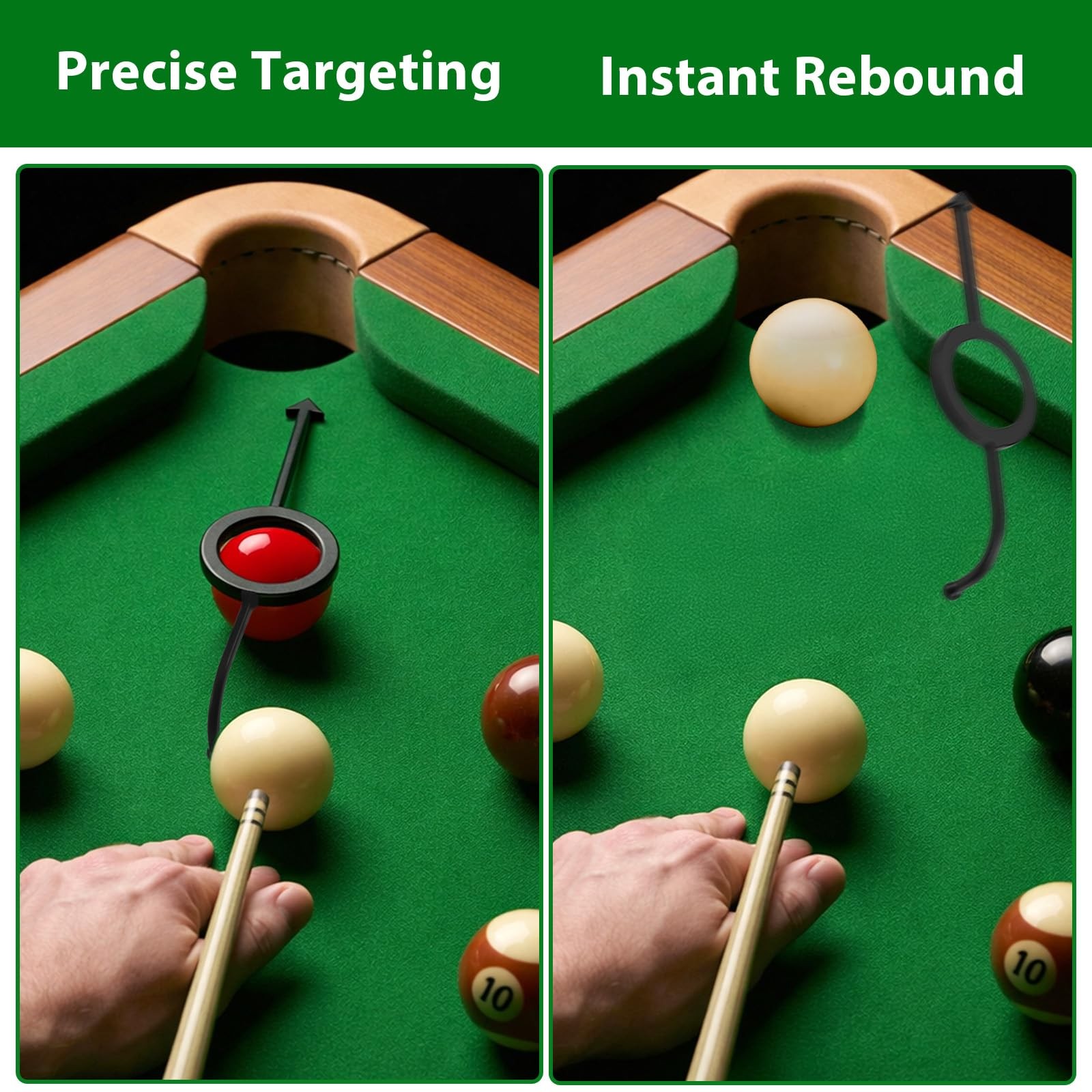 Pool Shot Aiming Aid 9Pcs Precision Billiards Trainer Device Accessory