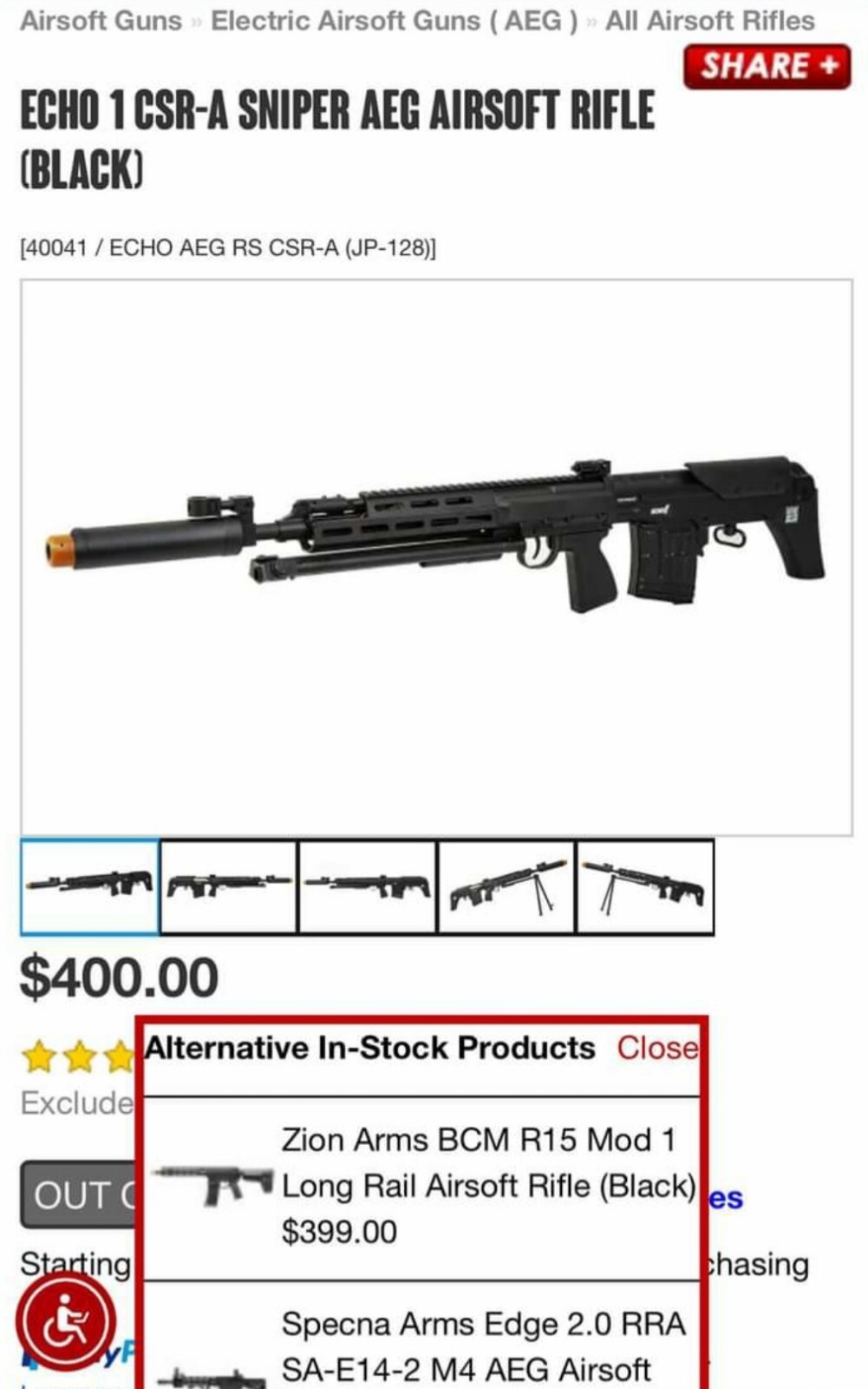 Echo1 Red Star CSR-A Wyvernov Airsoft AEG