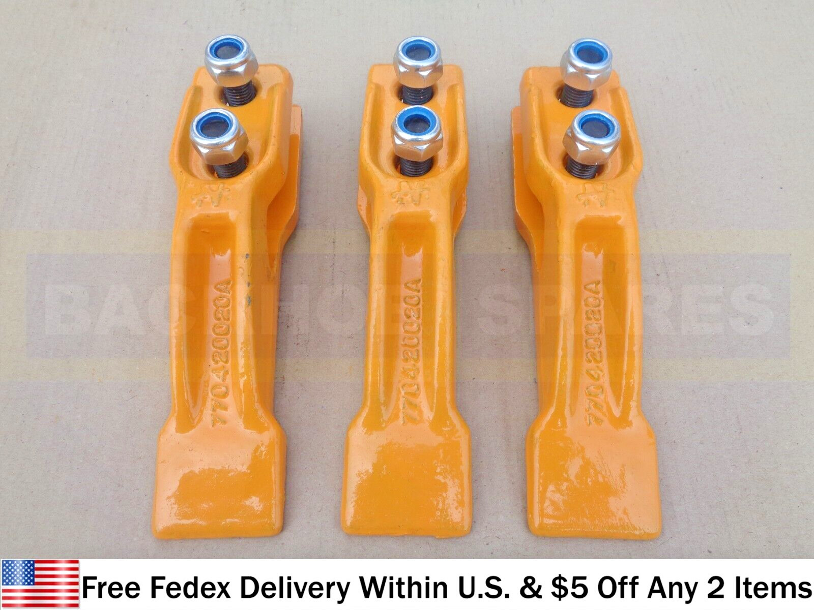 3 PC. TOOTH POINT WITH WASHER/ NUT BOLT FOR CASE (47792971 BU3460021 47641245)