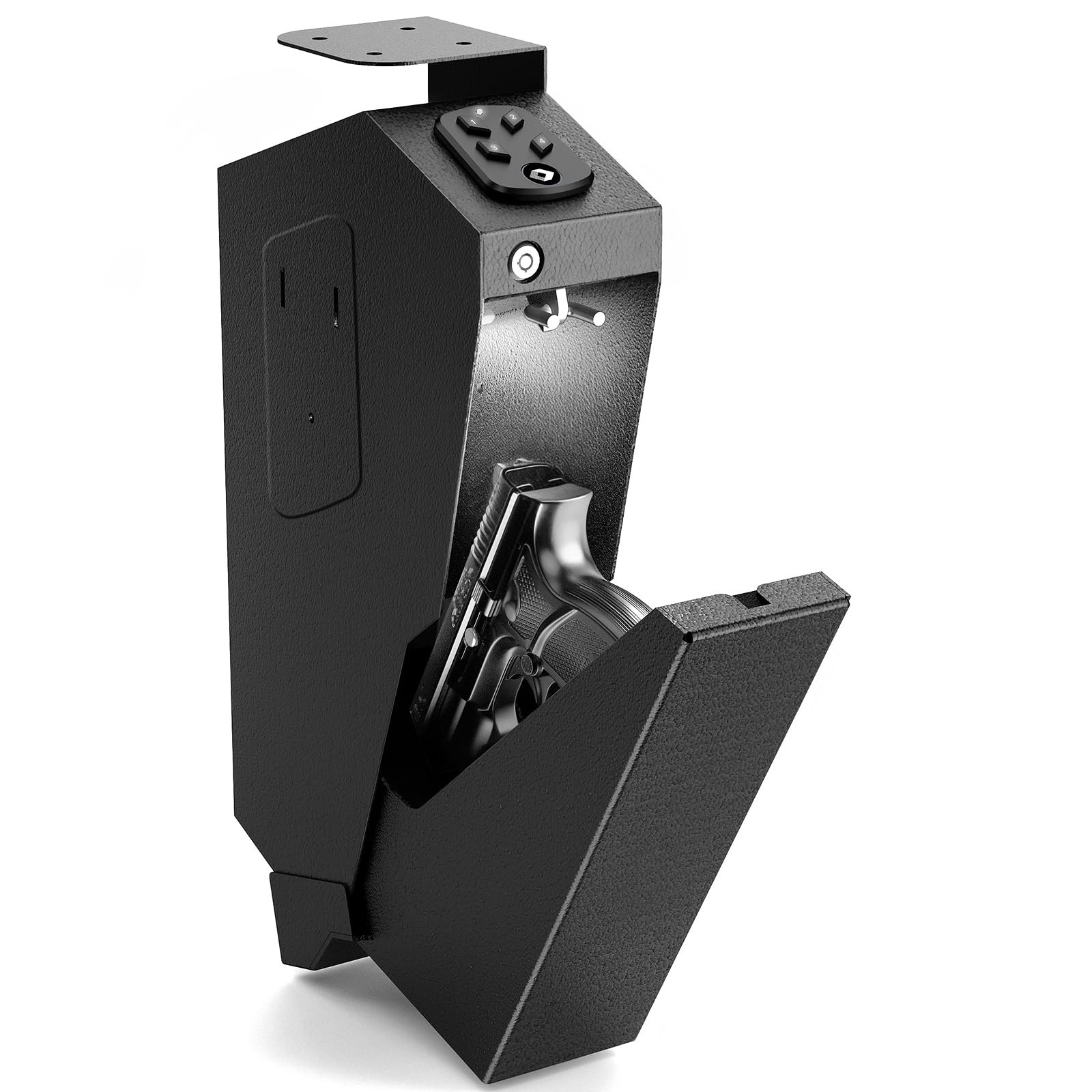 ADIMO Handgun Safe, Sturdy Steel Keypad Hidden Gun Safe for 3-Way Drop-Down I...