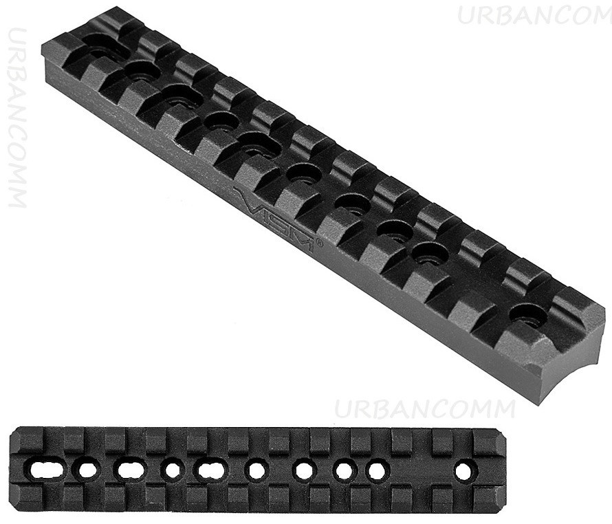VISM Universal Black Powder Rifle Rail 11-Slot Picatinny Rail Hunting Shooting
