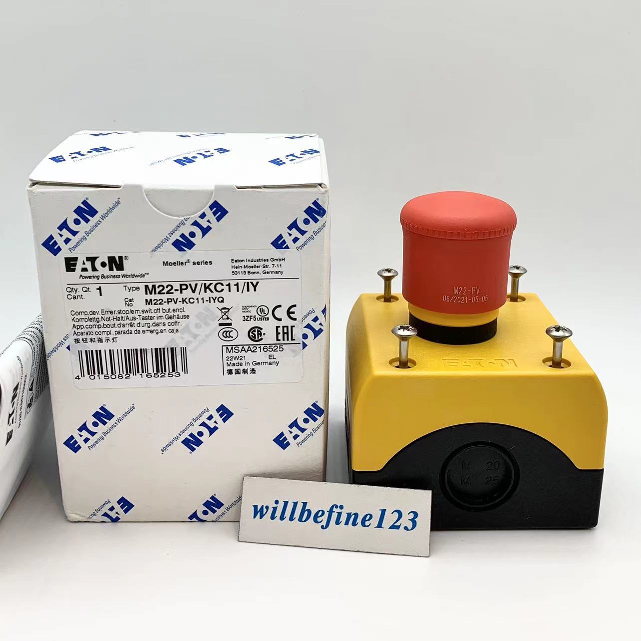 1PC M22-PV/KC11/IY MOELLER Emergency stop button