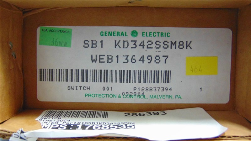 NEW General Electric 16SB1KD342SSM8K Type SB-1 Rotary Switch