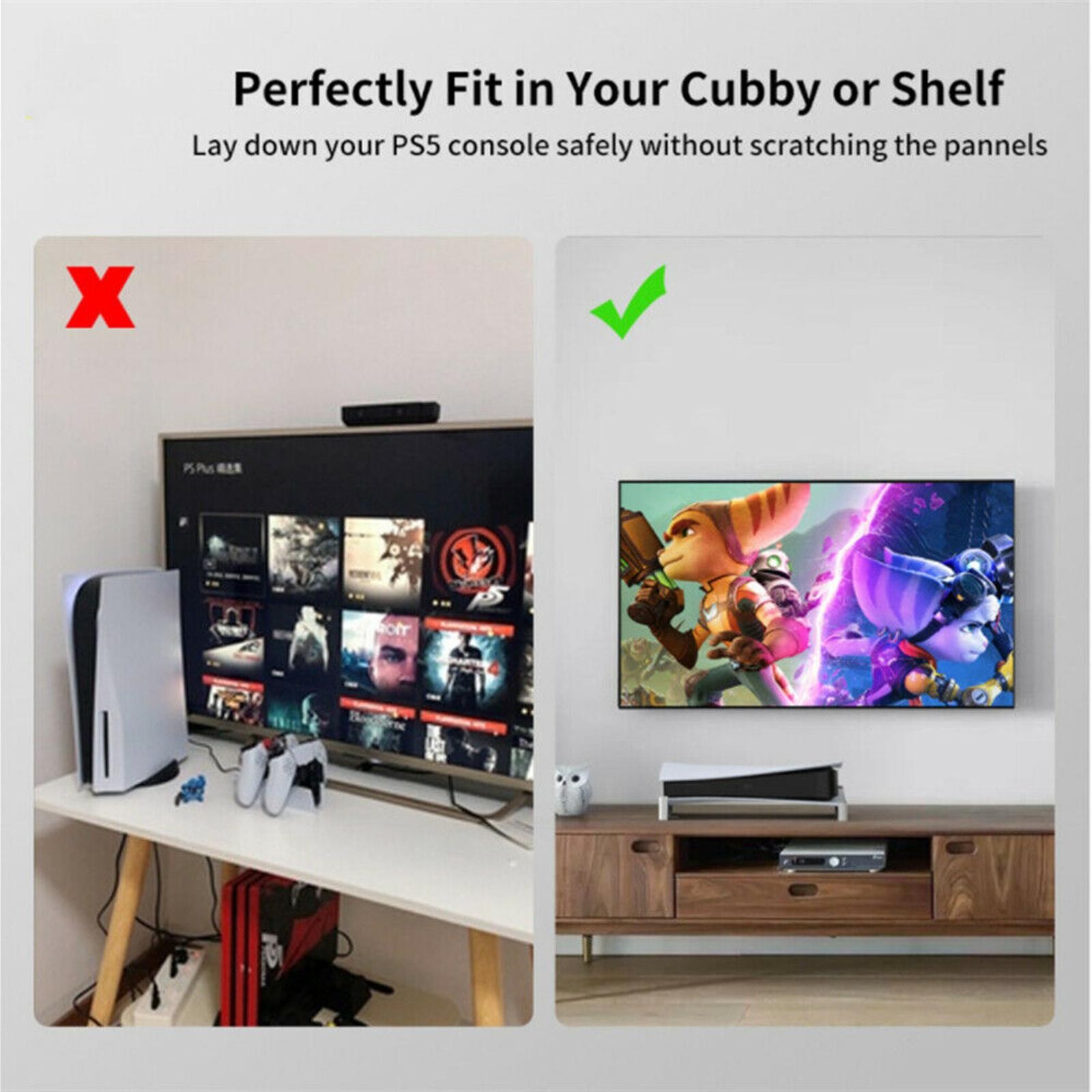 Horizontal Storage Rack Non-Slip Holder Cooling Stand Bracket For PS5 Console B