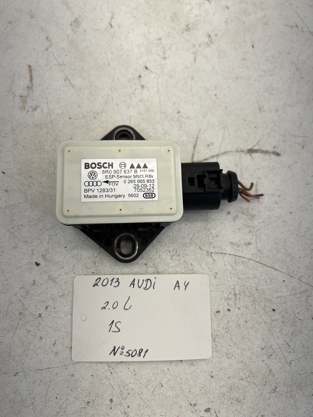 2013-2016 Audi A4 Yaw Speed Control Sensor Module OEM.