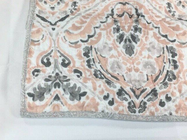 Croft and Barrow Standard Pillow Sham - Sarah Blush Damask