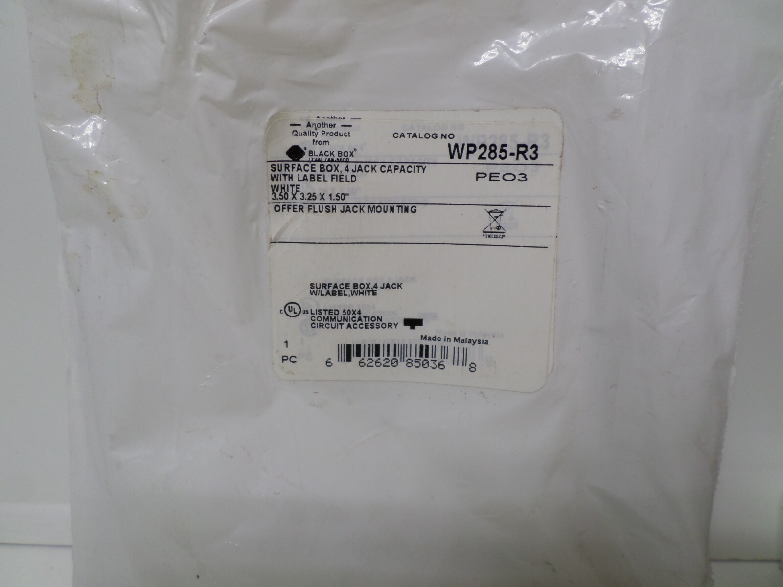 4 Port Cat6 5E RJ45 Network Surface Mount Box For Keystone Jack Insert