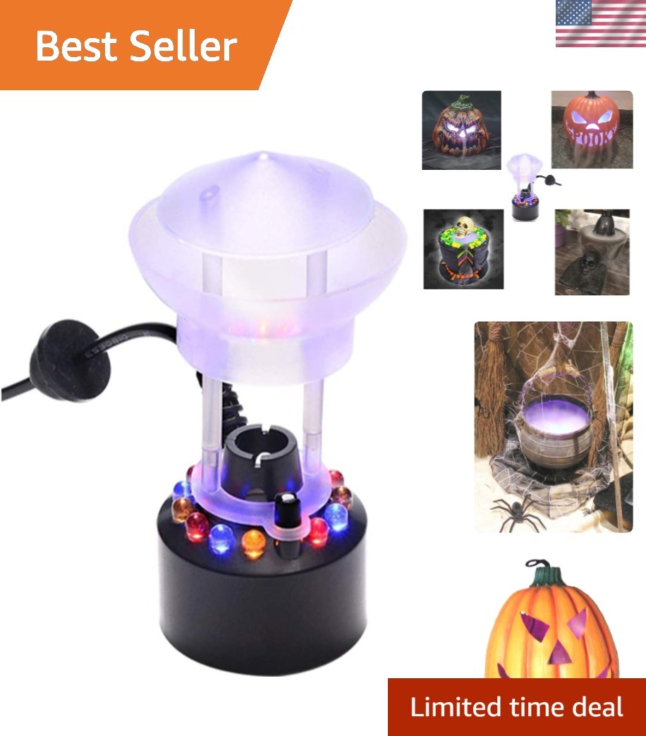 Chemical-Free Halloween Mist Maker with Waterproof Frame and LED Lighting