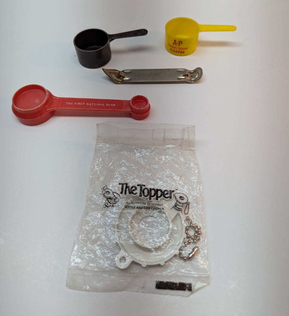 LOT OF 5 Tools Beer Bottle Can Opener Topper Brewed Coffee Measuring Cups