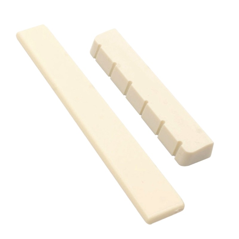 2PcsClassical Guitar Bone Nuts 52mm 6 String Slotted for Classical Guitar Parts