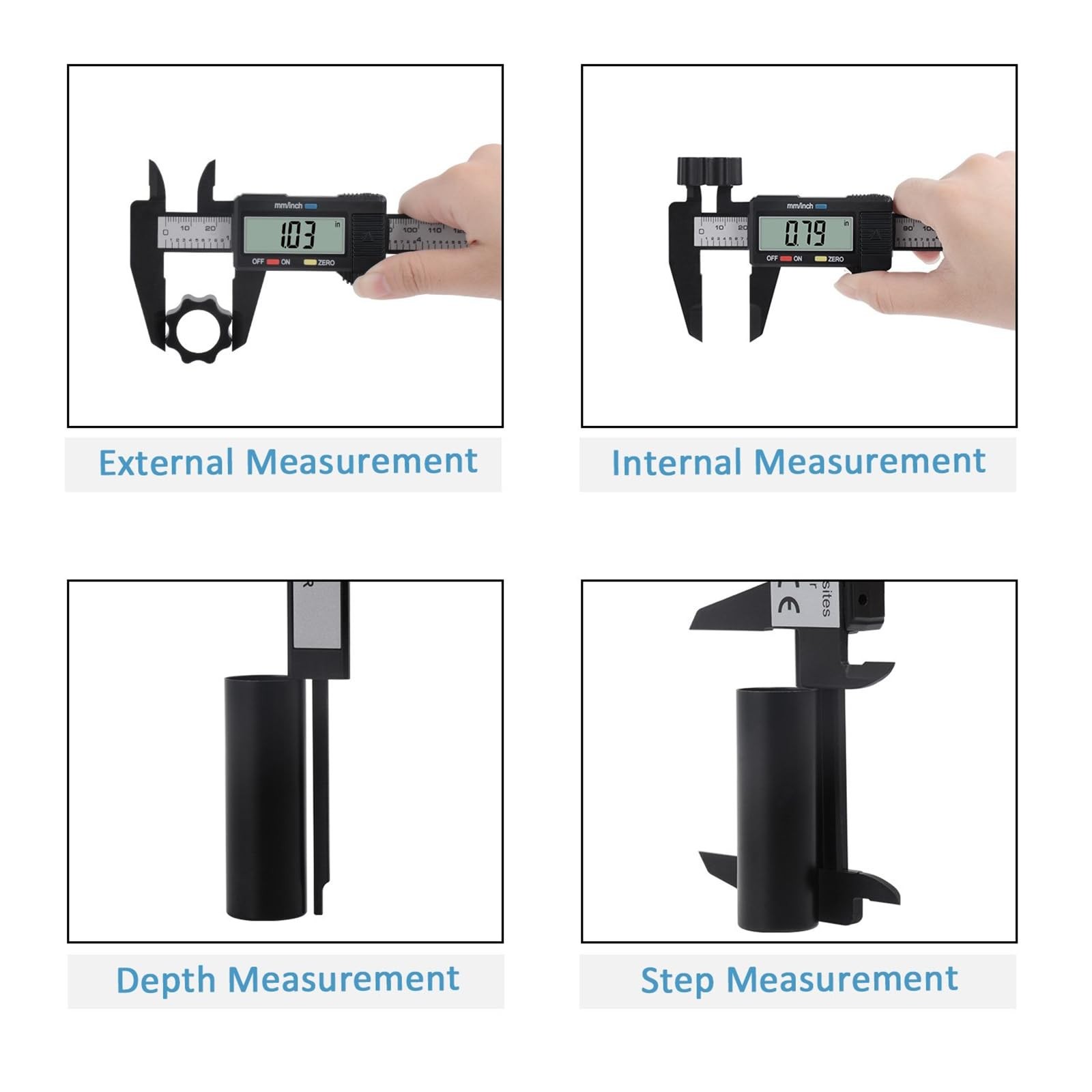 0-6 Inch Digital Caliper Measuring Tool Electronic Micrometer Caliper