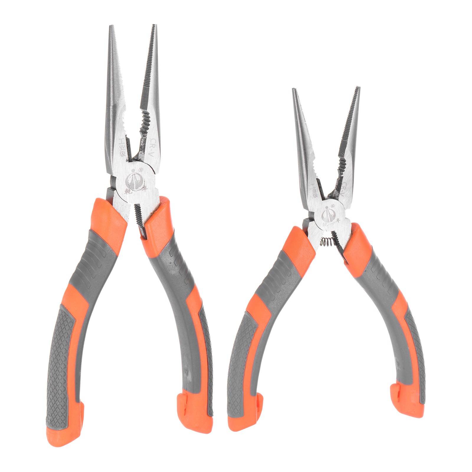 Long Nose Pliers Set 8"/6" Needle Nose Pliers with Wire Cutters Comfort Grip