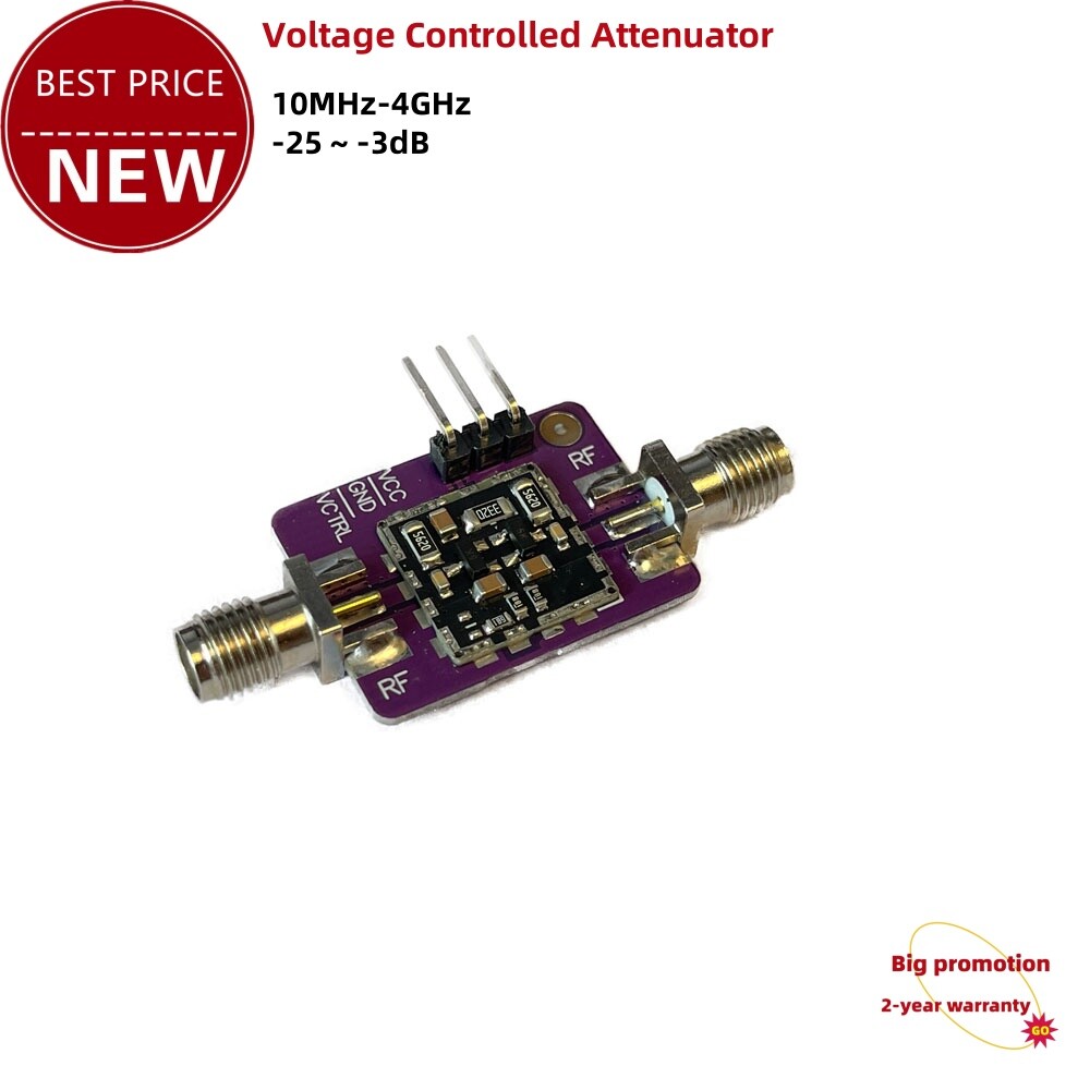 10MHz-4GHz Voltage Controlled Attenuator Module Low SWR High Flatness VCA tp1