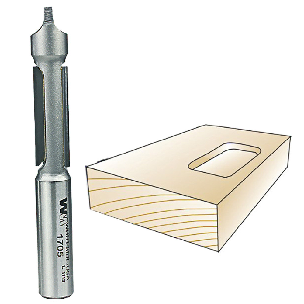 Whiteside Panel Bit w/Pilot Plunge Point, 3/8 in. SH x 3/8 in. CD x 1 in. CL