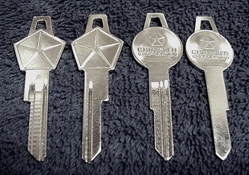 (4) NOS Mopar Dodge Plymouth Chrysler Key Blanks 59 60 61 62 63 64 65