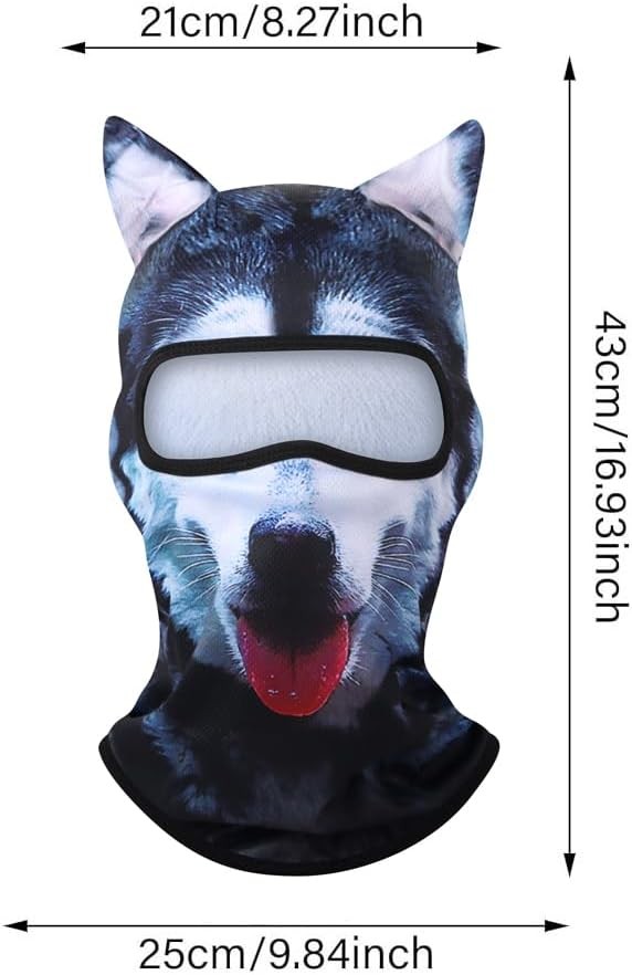 3D Cat Ski Balaclava Sheisty Face Mask with Ears Cute Animal Ski Mask for Party