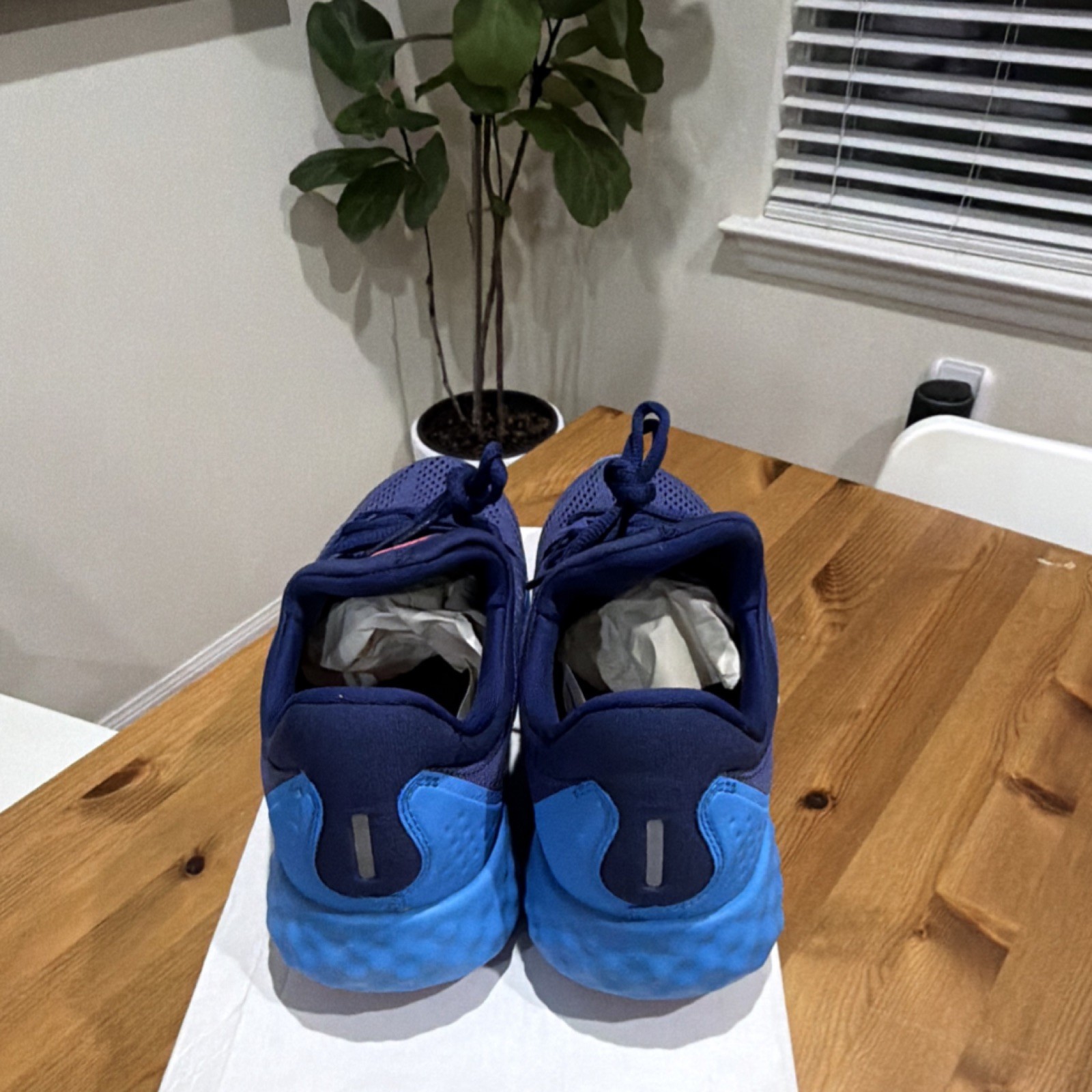 Nike Skyelux Blue Purple Mesh Lace Up Low Top Sneaker Athletic Breathable Rubber