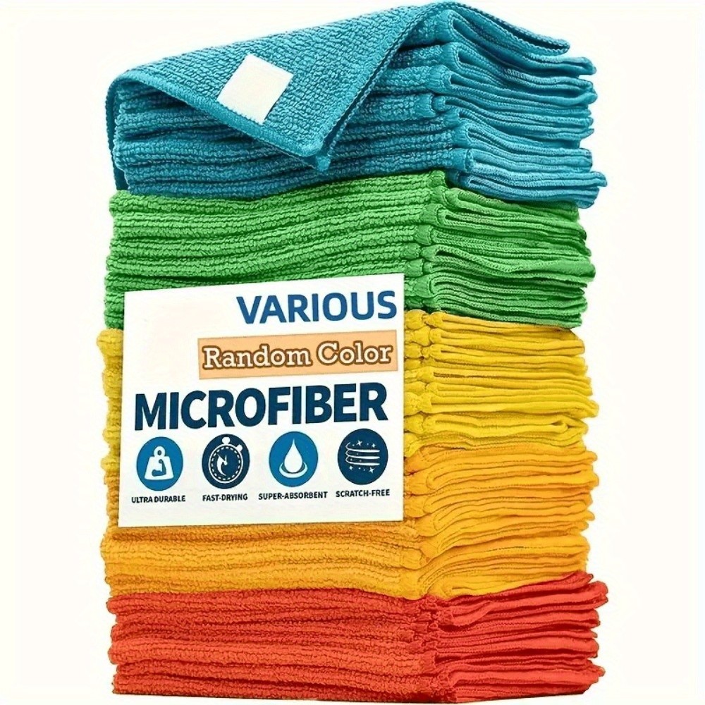 10/20/40 Pcs Super Absorbent Microfiber Cleaning Cloth Dishcloth Multifunction
