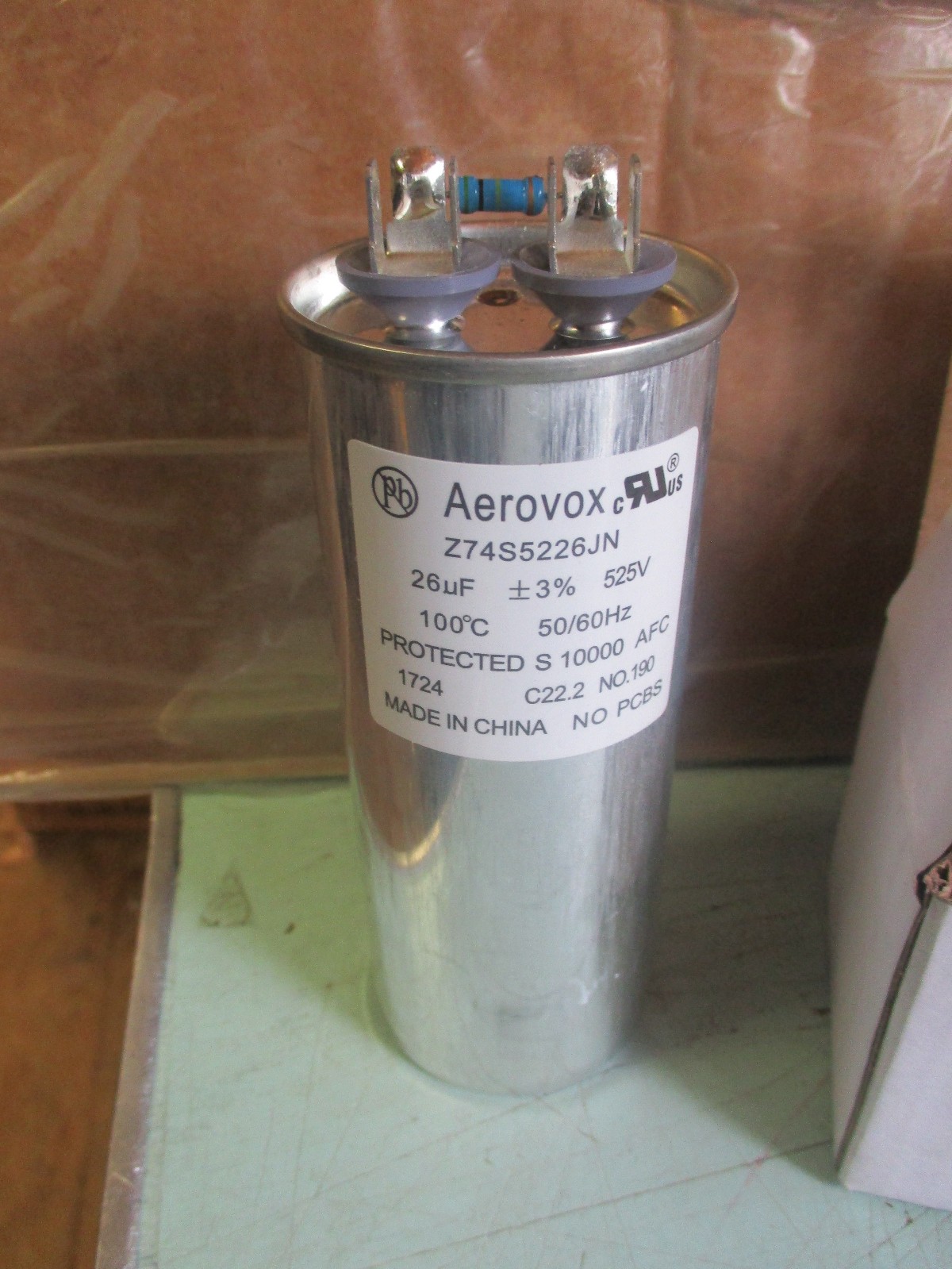 GE CAP-26/525V-O Capacitor 26MFD 525V 75437 Oil Filled Aerovox Z74S5226JN LB13