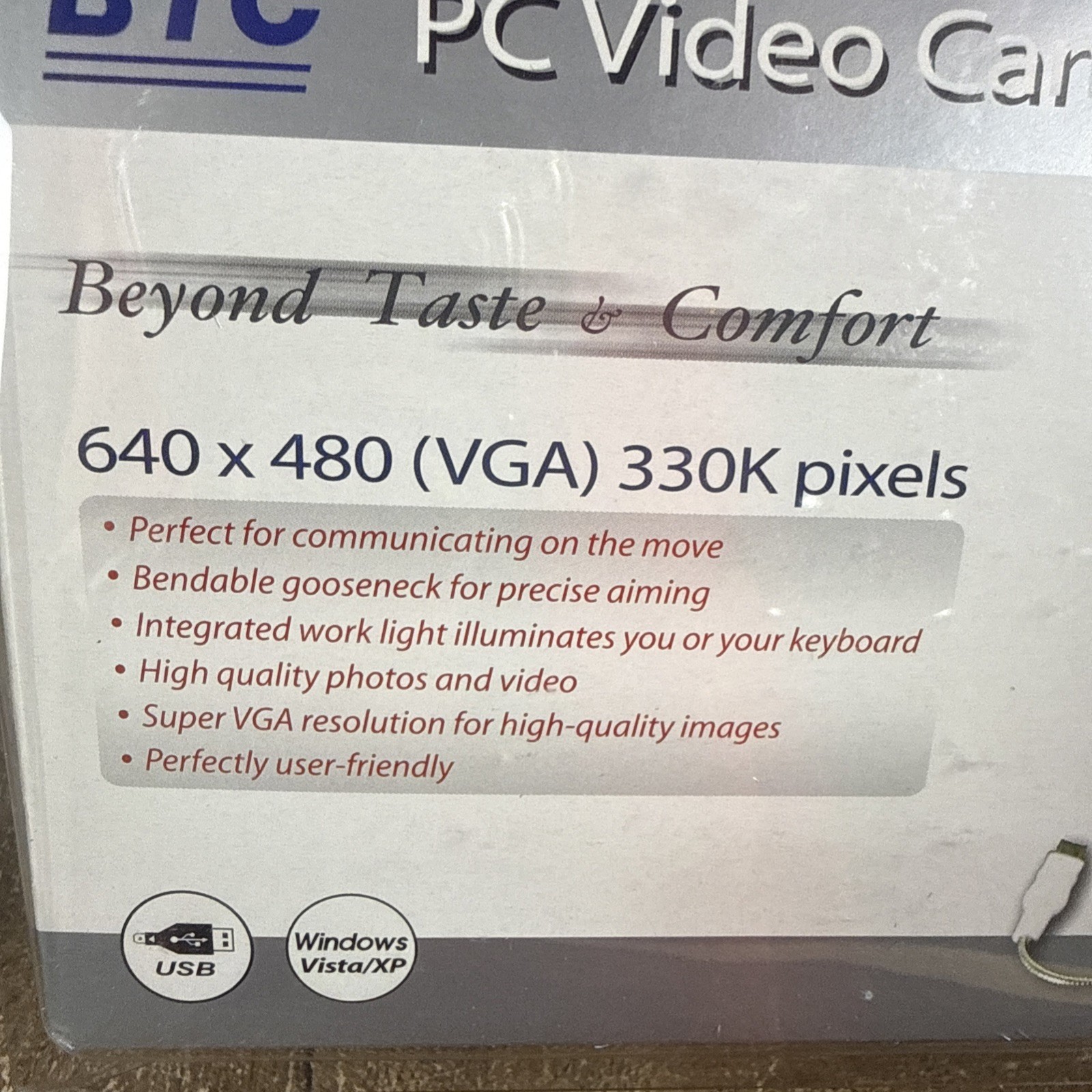 BTC PC Video Camera USB Flexible Bendable Gooseneck for Windows, Video & Sound