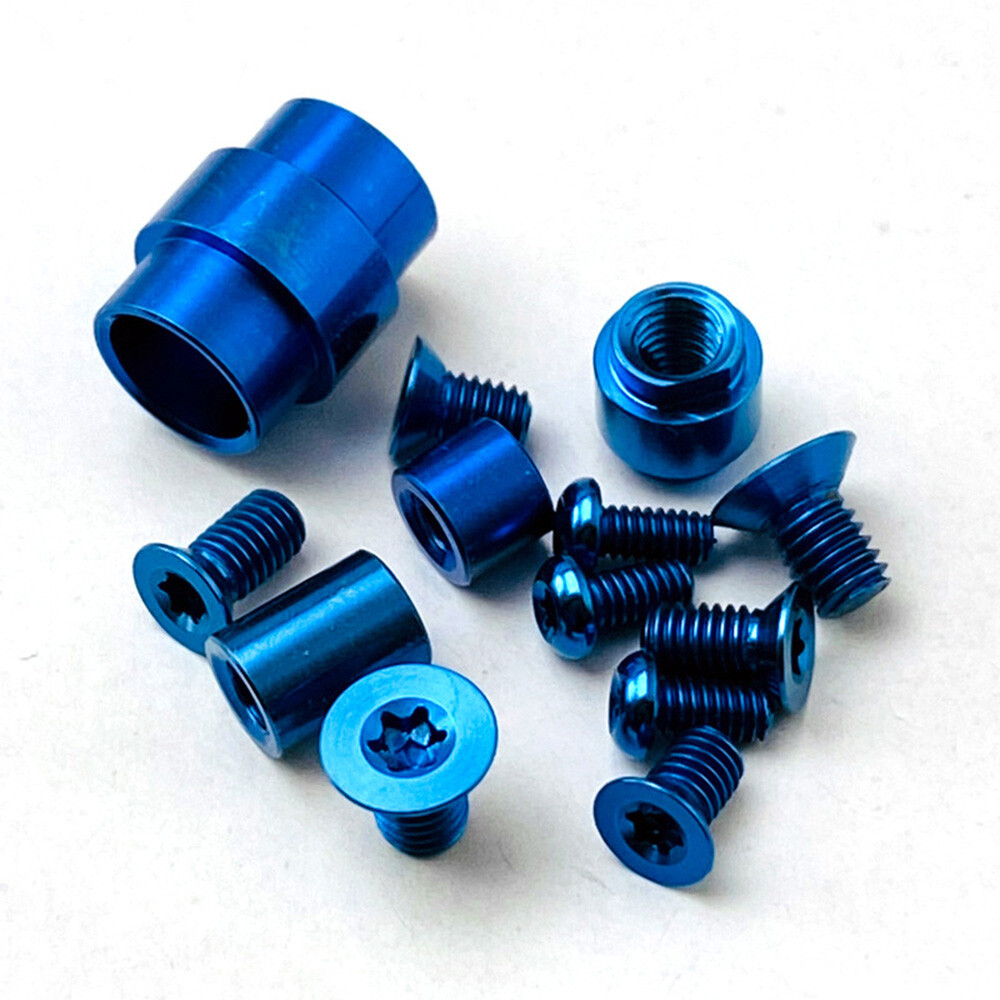 Titanium Complete Hardware kit For Spyderco Paramilitary 2 PM2 - Blue