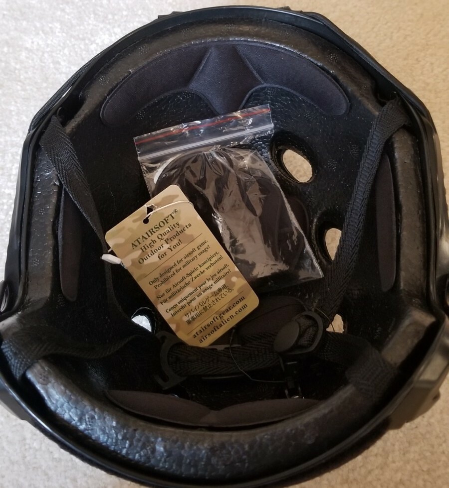 Atairsoft Paintball Helmet. Fits about 23 inch head circumference.