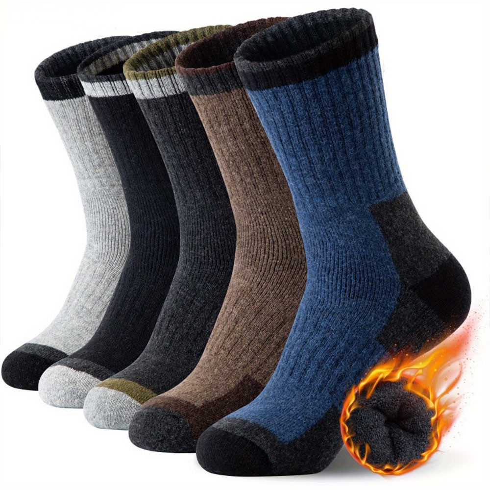 Winter Wool Socks Thickened Mens Women Thermal Breathable Durable Outdoor Socks❥