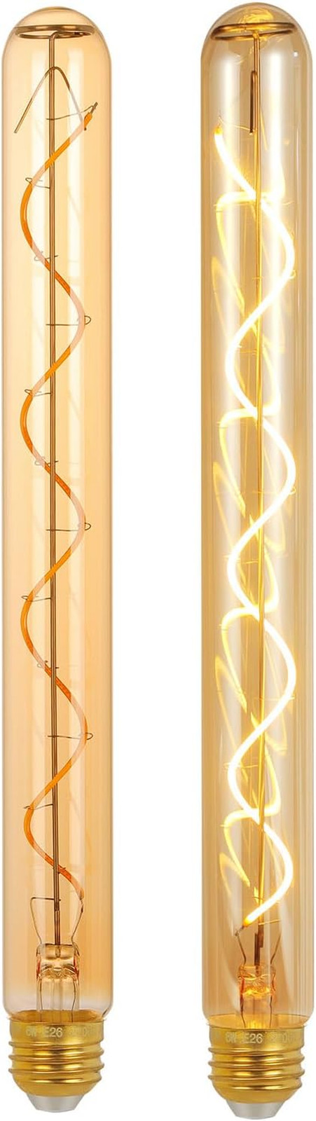 E26 T10 12 Inch Long Tubular LED Edison Bulbs, 6W(60W Eqv) 120V, 2500K Warm Whit
