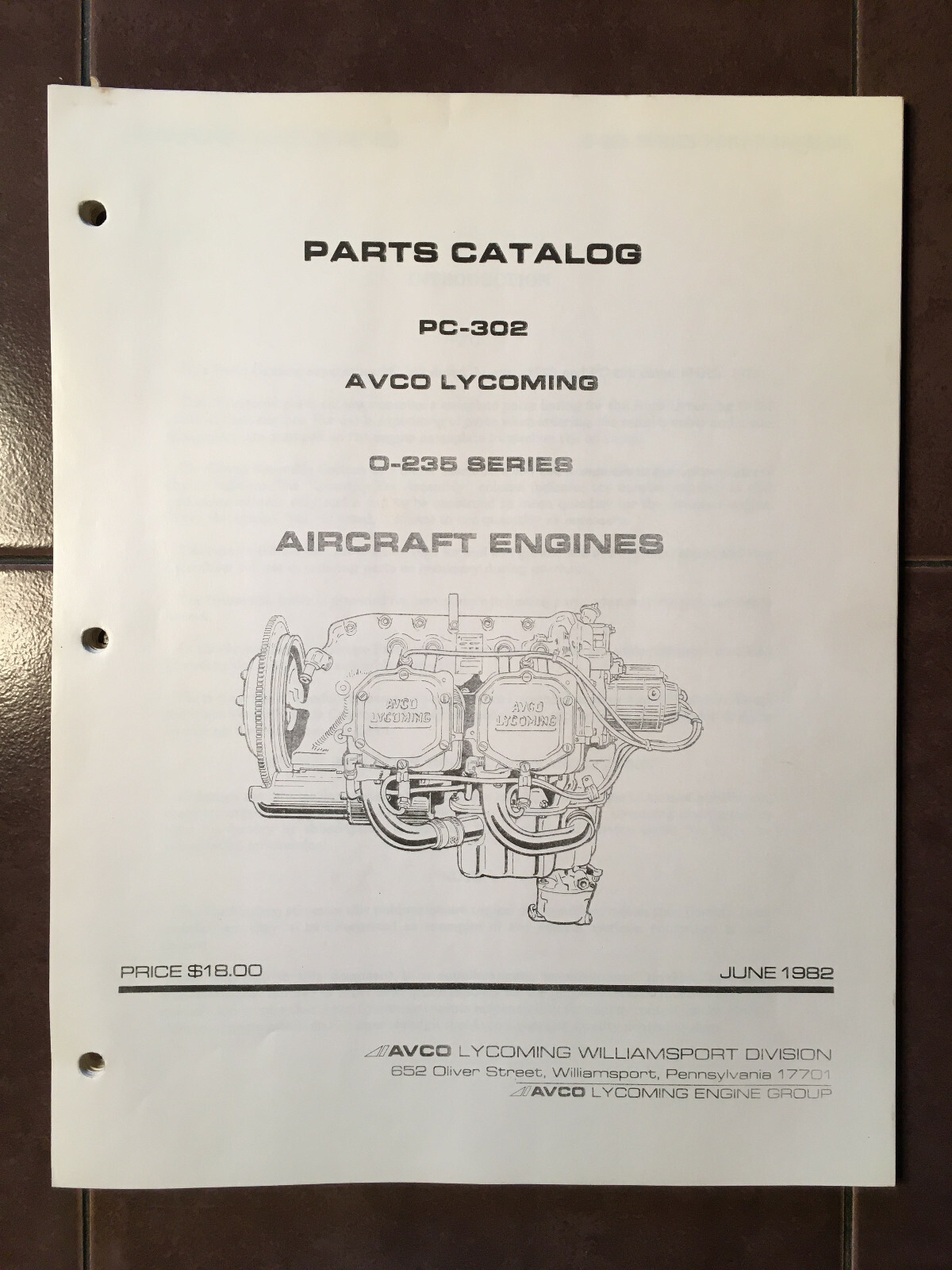 Lycoming O-235 Series Parts Manual