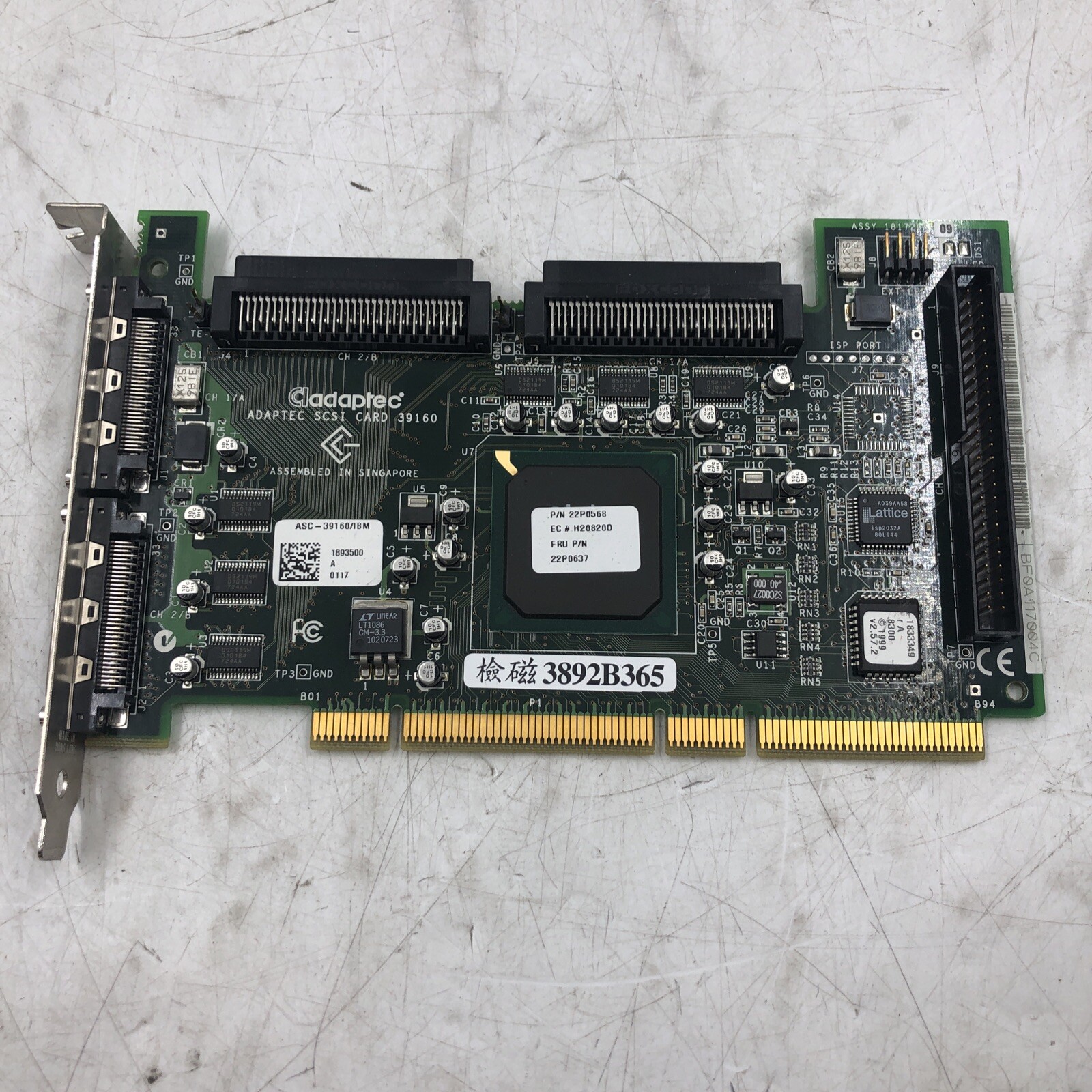 Adaptec ASC-39160 SCSI Controller Card 68-Pin 50-pin. UNTESTED PARTS