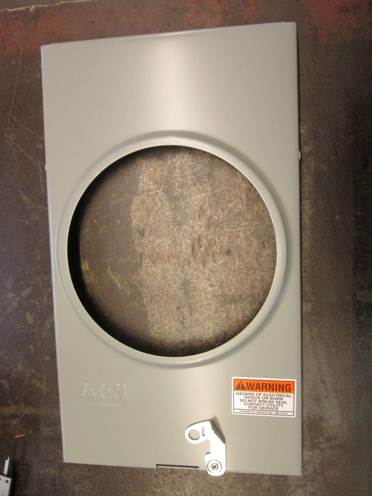 Cover Only fits Eaton Or Durham 200 Amp Meter Socket Cover 8 " X 14"