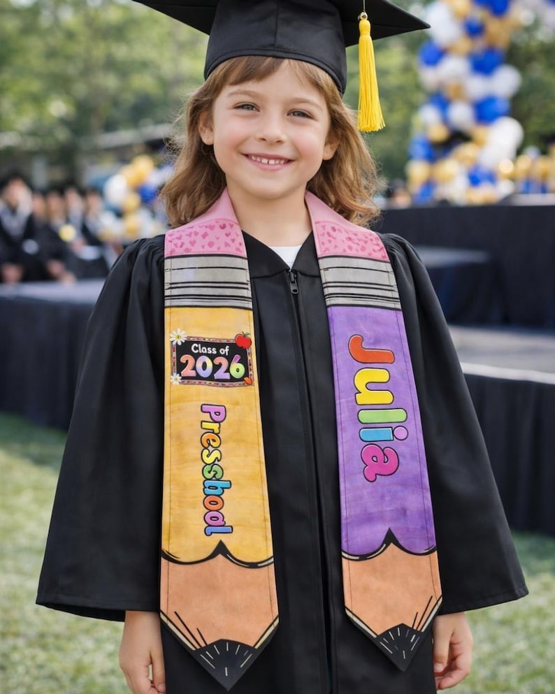 Kindergarten Graduation Stole 2026 Custom Name School