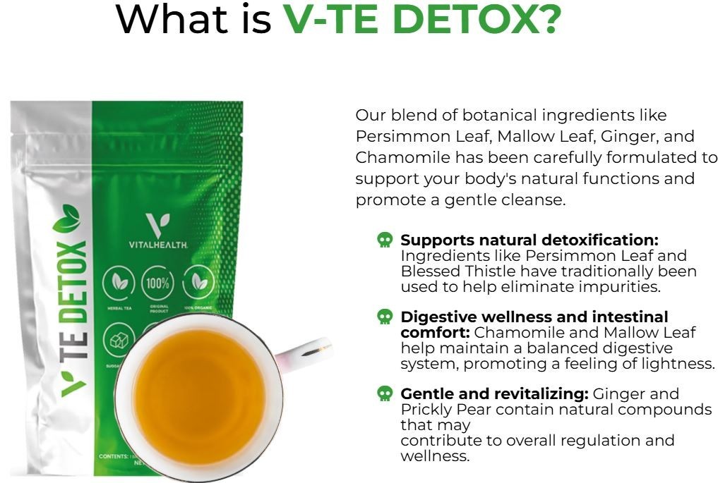 Vital Health TE DETOX Herbal Detox Drink 1 Pack Makes 1 Gallon |