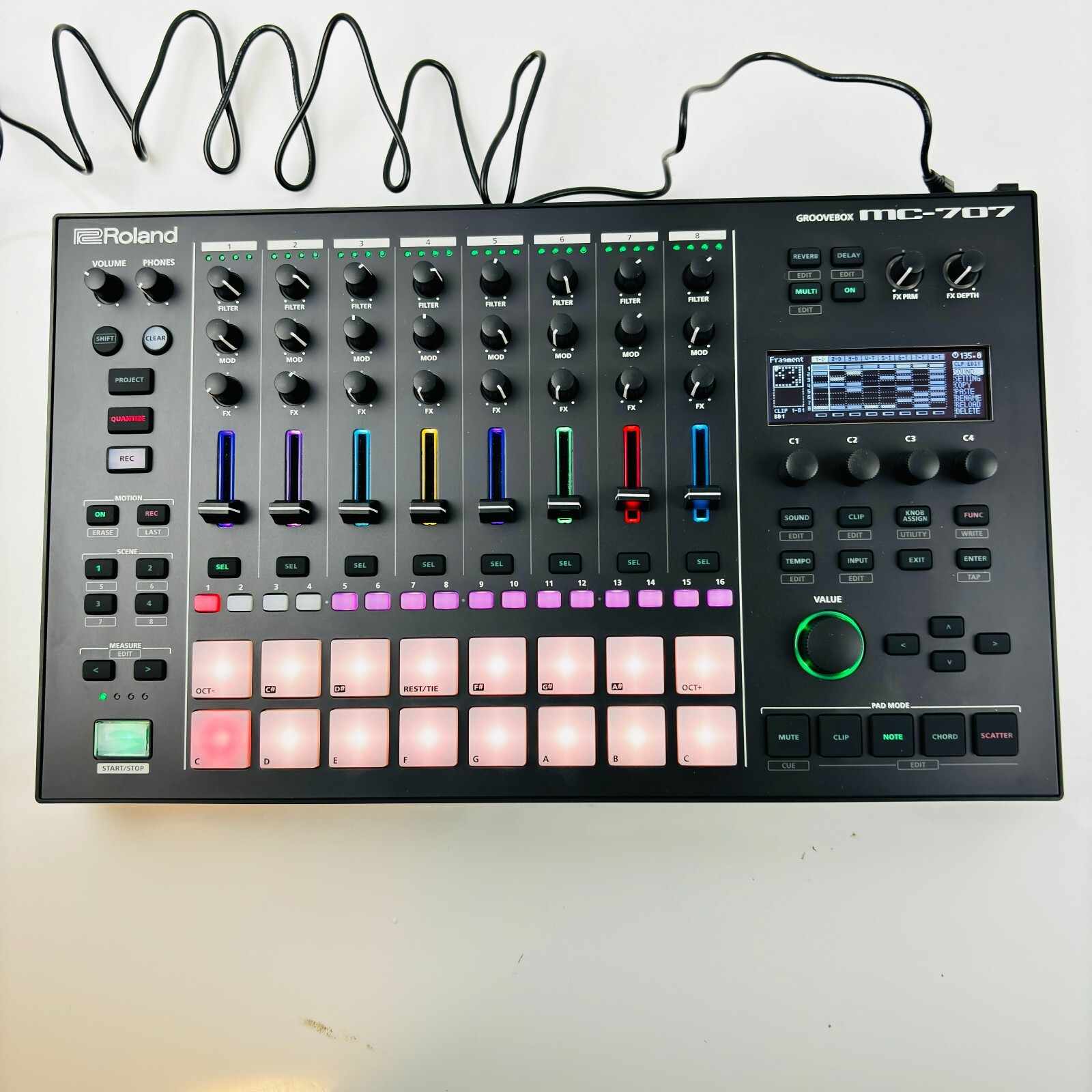 Roland MC-707 Sampler Drum Machine Synthesizer Groovebox Workstation Tested