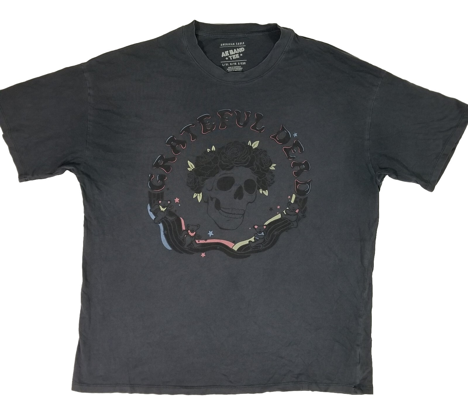 American Eagle x Grateful Dead AE Band Tee Skull & Roses Dancing Bears Mens L/XL