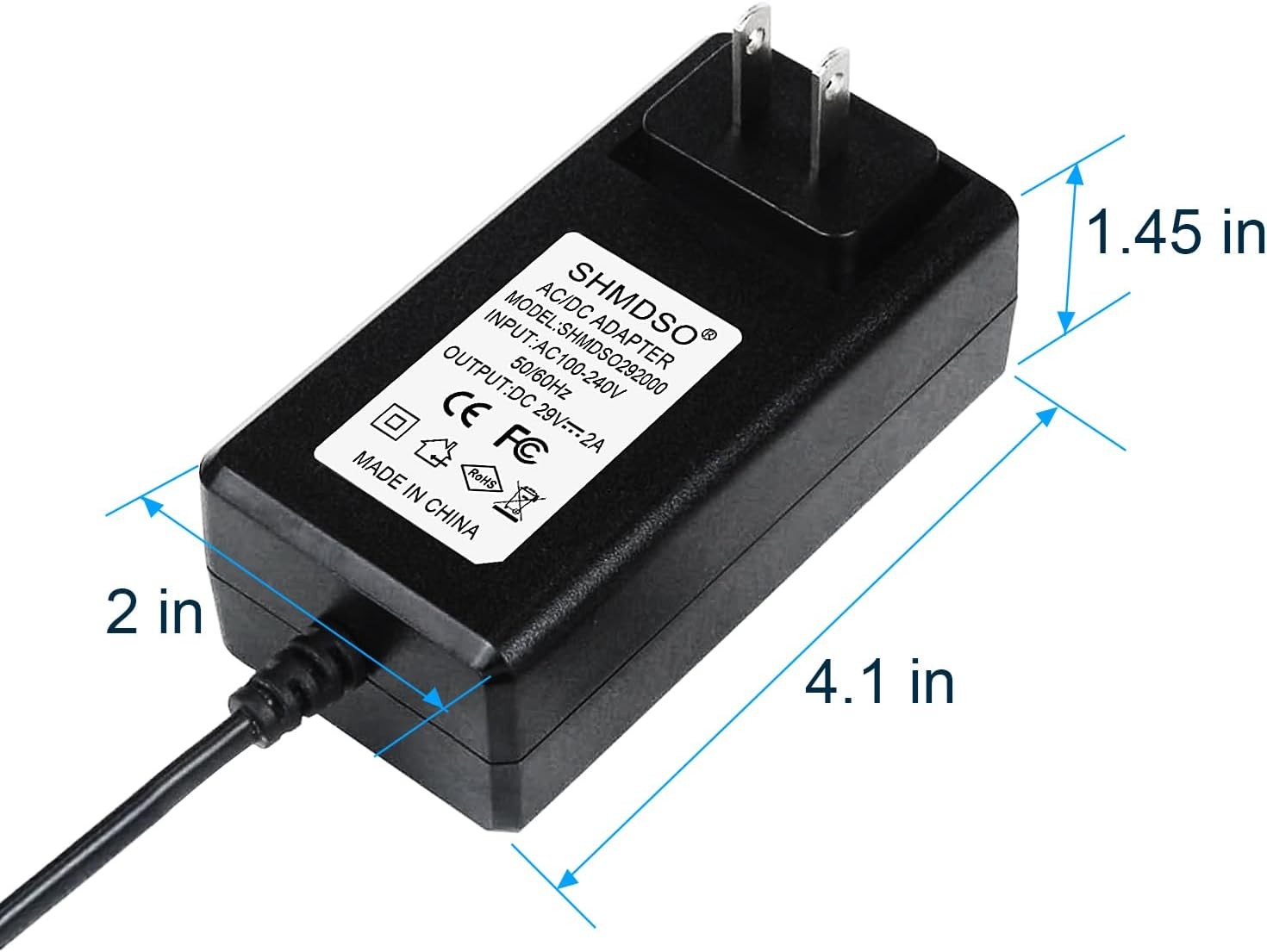 29V2A Lift Chair Power Supply, Compatible with Ashley, Catnapper, OKIN, black